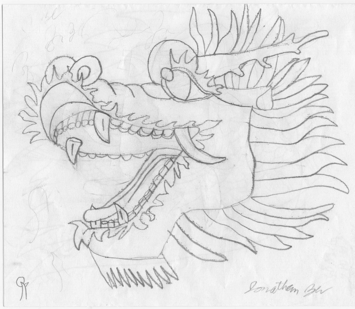 Initial Dragon Sketch